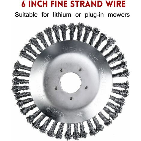 15cm Steel Wire Wheel Garden Weed Brush Lawn Mower Grass Eater Trimmer Brush Cutter Tools Garden Lawn Mower Head 3 Type (1/2)