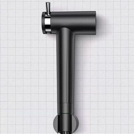 cabezal rociador de bidé de mano de acero inoxidable para limpieza de baño, cocina e inodoro (negro) (1/5)