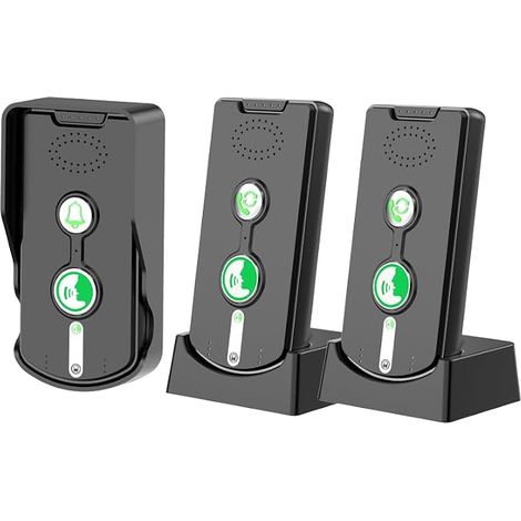 3 Pièces Interphone Vocal sans Fil, 500M Interphone sans Fil à Très Longue Portée, Sonnette D'interphone Vocal étanche, Interphone Vocal à 2 Voies pour la Maison Bureau (1/5)