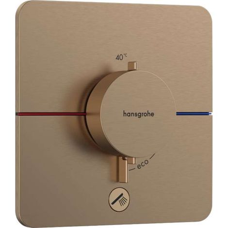 Hansgrohe ShowerSelect Comfort - Grifo de bañera termostático empotrado, bronce cepillado 15589140 (1/4)
