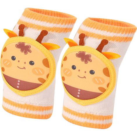 1 Paar Kinder-Knieschoner, dünn, atmungsaktiv, mit Cartoon-Motiven, schützende Knieschoner für Kinder von 0 bis 4 Jahren, Giraffe (1/5)