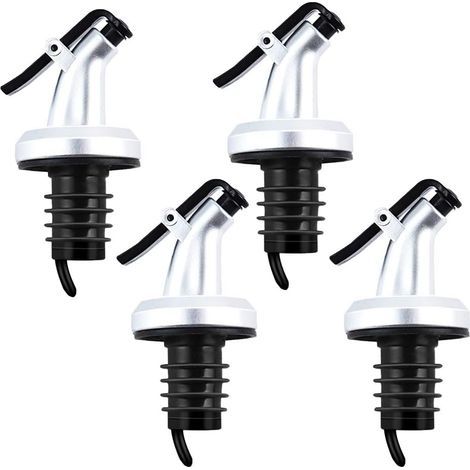 Huile Bec Verseur, Pulvérisateur à Huile, Verseur d\'huile, d\'olive Spout d\'alcool, Bouchons et Becs Verseurs pour Vin, d\'huile d\'olive, Boîteille d\'alcool, Vinaigre, Cuisine Outils (4 pièces)-Fe (1/5)