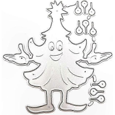 Christbaum-Metallausschnitt für festliche Anlässe, DIY-Schablone für Scrapbooking-Alben, Karten und kreatives Papier (1/5)