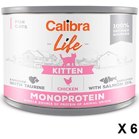 Calibre Cat Life Can Kitten Chicken 6x200gr