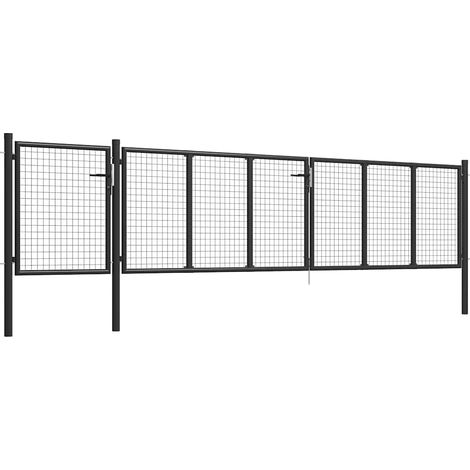 Maison Exclusive - Gartentor Stahl 500×75 cm Anthrazit