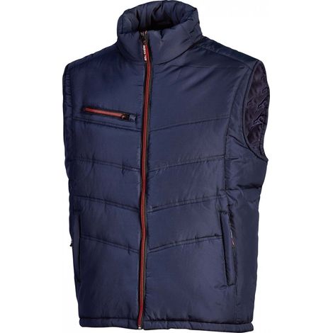 Gilet sans manche Taille L, marine/rouge