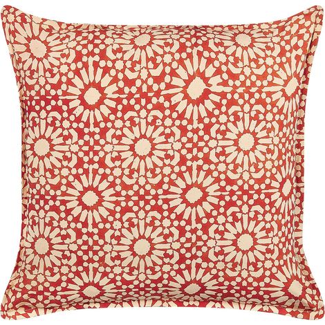 Dekokissen CEIBA Baumwolle 45 x 45 cm Rot Geometrisches Muster