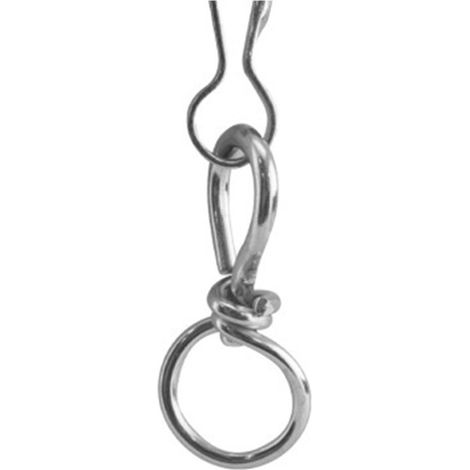 Mousqueton à vis nickelé, lot de 10 pièces - 60 mm