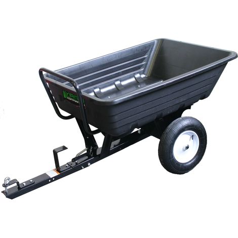 Carrello ribaltabile per trattorini, vasca in PVC, dimensioni 112x85x28 cm