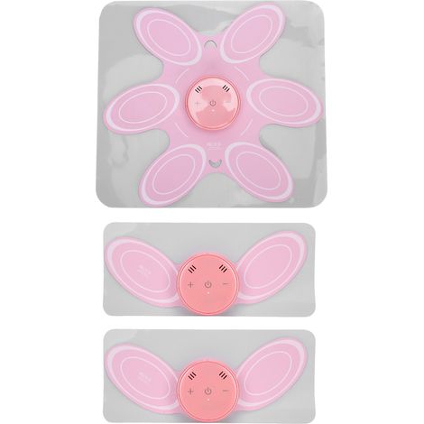 Mini masseur électrique pour la nuque, diffusion vocale, soulagement de la fatigue, massage cervical par impulsions, autocollant rose (1/5)
