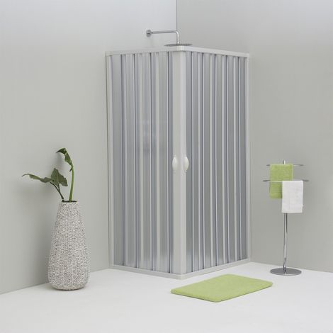 BOX DOCCIA SPACE ANGOLARE 100x100 CM RIDUCIBILE A 90x90 CM A SOFFIETTO IN PVC (1/5)