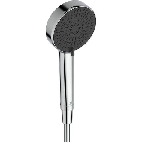 Ideal Standard Idealrain Set de douche avec barre, douchette 2 jets avec Eco et flexible 175cm , chrome/noir (1/3)