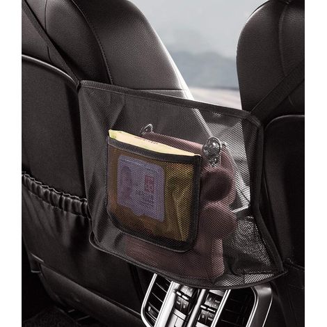 Porte-sac à main en filet pour voiture BIERDORF, porte-monnaie pour voiture, organisateur de siège auto, organisateur en filet pour voiture, utilisé pour ranger portefeuilles et pochettes à documents  (1/5)