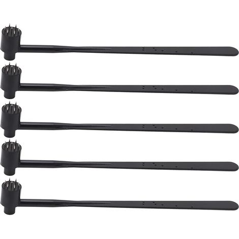 Marteau Dermique Fleur de Prune, Noir, 5 Pièces, ABS et Acier Inoxydable, Mini Maillet pour Artisanat et Montres (1/5)