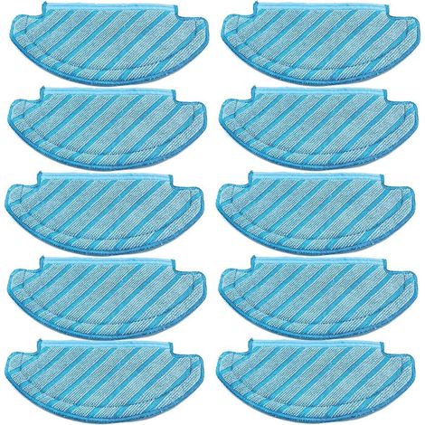 Lot de 10 lingettes lavables pour aspirateurs Ecovacs, Deebot, Ozmo, T8, AIVI, T8 Max, T8, T8+, T9, N8, N8 Pro Plus, N8 Pro et Yeedi Vac, Yeedi Vac Max et Yeedi Vac Station. (1/5)