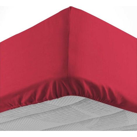 Drap housse - - Line Marsala - 90x190 cm - Bonnet 30 cm - 57 fils/cm² (1/4)