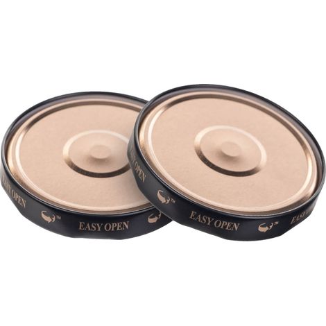 Couvercles de bocaux, matériau sûr pour les aliments, fermeture à vis, noir (1/5)