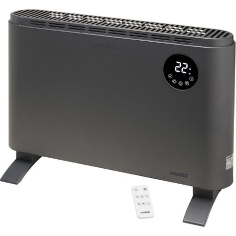 TERMOCONVETTORE DA PAVIMENTO NERO "PAG"MAURER DISPLAY LED 1800/2000W