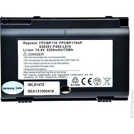 NX - Batterie ordinateur portable 14.4V 5200mAh - CP335319-01FPCBP176FPCBP176A (1/4)