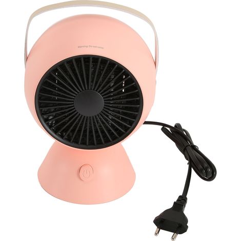 Mini radiateur soufflant 1300 W, silencieux, à température constante et à chauffage rapide, portable, idéal pour la chambre ou le bureau, 100-240 V, rose, prise européenne.-AquaForge