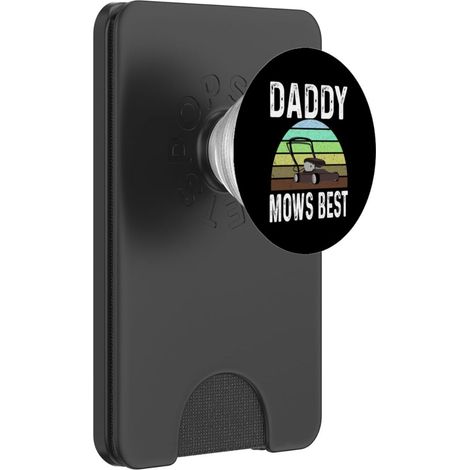 Funny Daddy Mows Best Lawn Care Tondeuse à gazon PopSockets PopWallet pour MagSafe (1/5)