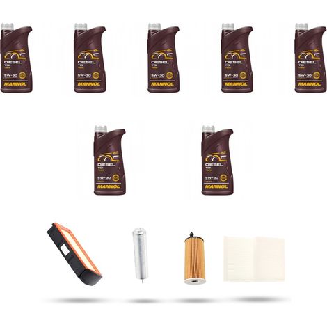 Kit tagliando 4 FILTRI e 7L OLIO compatibile con Bmw serie 5 (F10, F11, F18) 530d 210kw dal 2015 (1/5)
