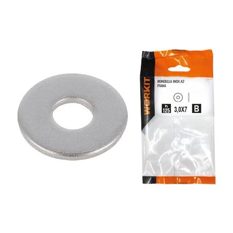 RONDELLA PIANA INOX A2 SELF WORKIT - MXMM 3X7 S. MM 0,5 F=PZ 125- 5 confezioni
