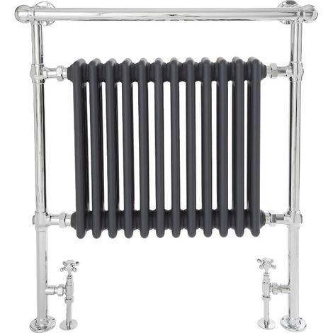 Hudson Reed Elizabeth - Sèche-Serviettes Rétro - Anthracite - 944 Watts - 93 x 45.2 x 23cm