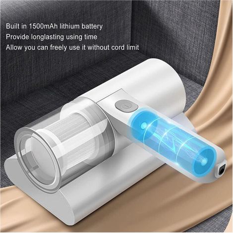 Nettoyeur UV - Désinfecteur UV - Lampe UV-C 260 nm - Sans Fil - Pour Literie Coussins Canapés Rideaux - 1 Pièce