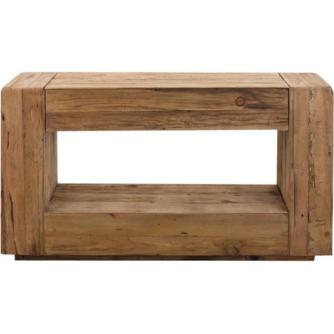 Made In Meubles – Console en bois recyclé 76x140x40 cm – Design brut et massif – Stabilité et robustesse en pin recyclé – Pour intérieur convivial (1/5)