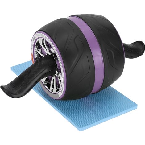 Rouleau de fitness abdominal pour usage domestique, silencieux et résistant à l'usure, outil d'exercice abdominal (violet) (1/5)