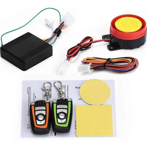 Sistema de alarma antirrobo universal para scooter y motocicleta con arranque remoto y llave JR-BJQ01/02 (1/5)