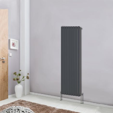 1600x544 Vertical Column Designer Radiator Anthracite Single Flat Panel (1/5)