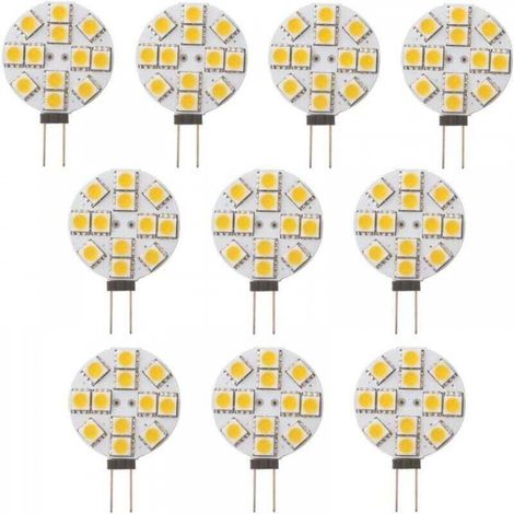 10x Ampoule LED G4 Non dimmable Blanc Chaud 2700K 180 ° Faisceau Ampoule de lumière Remplacement 20W Lampe halogène pour Cuisine Camping-Car RV remorque Bateau DC 12V de Remplacement (1/5)