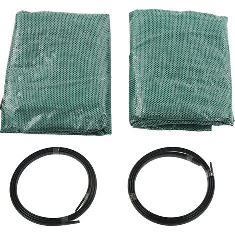 2 reusable green garden bags, corrosion and heat resistant, for leaves with handle, 272L/72Gal, 67x76cm/26.4x29.9in (1/5)