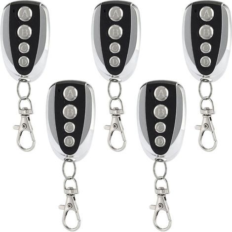 5 X Émetteur à Main 433 MHz Porte de Garage Télécommande. Compatible avec Les Modèles Nice Flor-S. DITEC. V2/Réglage Facile/4 Canaux (1/5)
