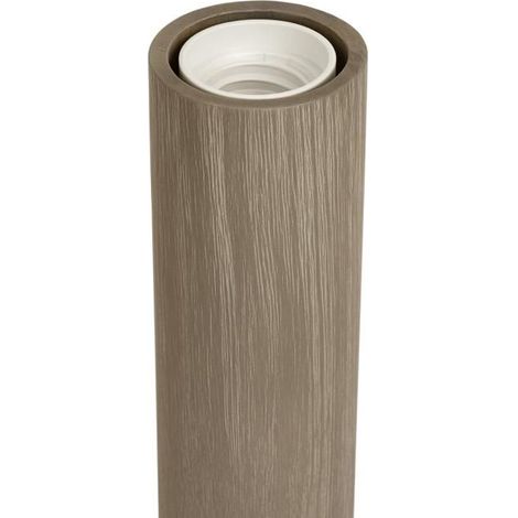 Lampe à poser - Bois - Gris - Forme de tube - 14cm de hauteur - Déco (1/3)