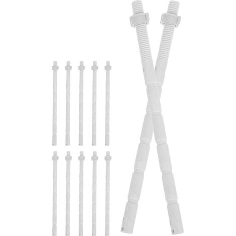 12 Pièces Tiges Chasse Plastique, Blanc (1/5)
