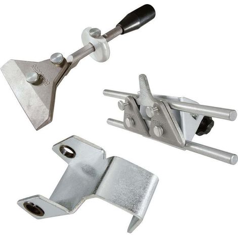 Scheppach - Ensemble de 3 dispositifs d'affutage- Dispositif 40 pour Hâches, Dispositif 120 pour Grands Couteaux, Dispositif 160 pour Ciseaux