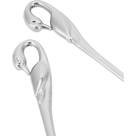 7-teiliges Geschirrset aus Zinklegierung mit schwanenförmiger Seifenschale, 3 Löffeln und 3 Gabeln, Wohnaccessoire (1/5)