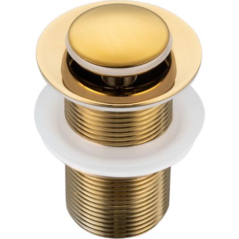 Tappo per lavabo in ottone Klik Klak B senza troppopieno, colore oro (1/5)