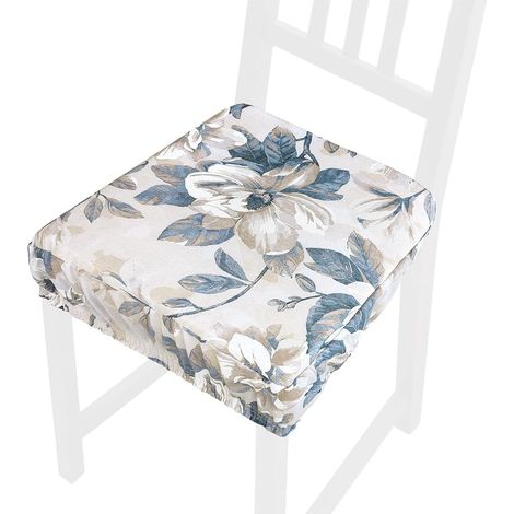 Cuscino Sedia Cotone Sfoderabile Morbido Lavabile Coprisedia Fascia Elastica Casa Shabby Chic