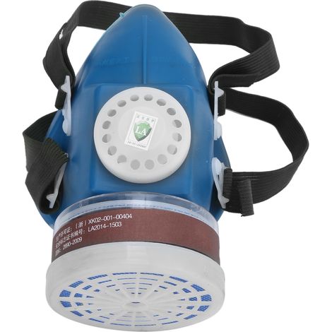 Demi-masque auto-amorçant avec filtre et protection buccale contre les gaz toxiques (benzène, tétroxyde de carbone, essence) (1/5)