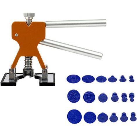 Kit de débosselage, kit de débosselage, kit de réparation de bosses, kit de débosselage sans peinture, kit de réparation de carrosserie avec 1 levier double (1/5)