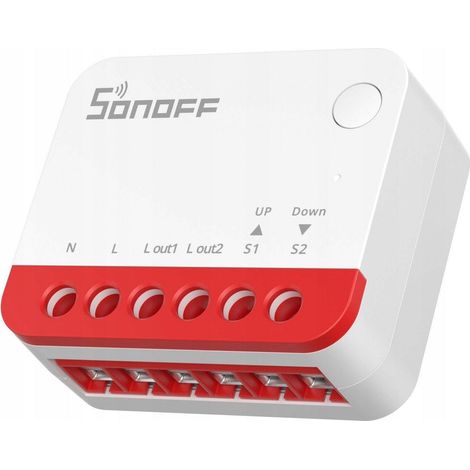 Interrupteur Zigbee pour volet roulant – Format mini – Contrôle en pourcentage – Répéteur Zigbee – Compatible Alexa et Google Assistant – Sonoff