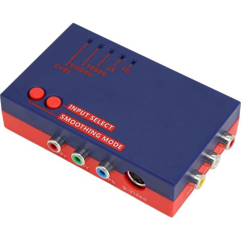 RetroScaler2x Convertisseur D'interface Multimédia HD avec Latence Zéro pour Consoles Rétro - Sortie de Signal Haute Définition pour Appareils NTSC/PAL - Matériau ABS (Bleu) (1/5)