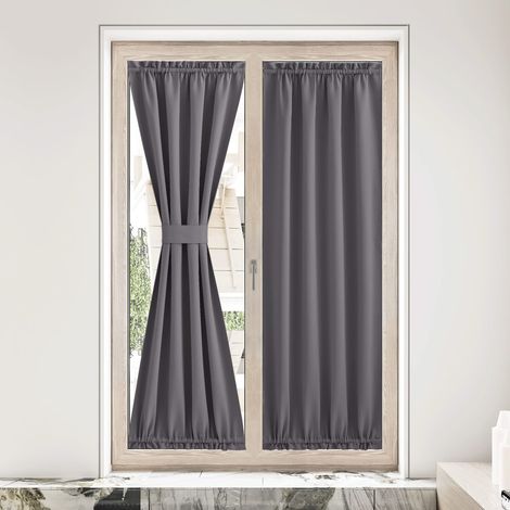 Rideau de fenêtre à Isolation Thermique pour l'hiver, Lourd et épais, Solide et épais, avec Passe-Tringle pour Porte d'entrée française pour Salle de Classe/terrasse, 91,4 x 203,2 cm, 1 (1/5)