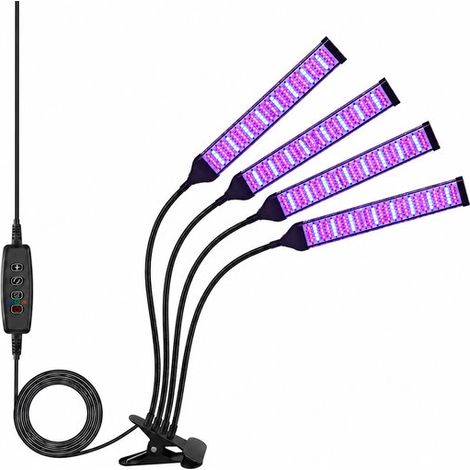 Lampe de croissance – 4 têtes – Full spectrum – Rouge/bleu – Minuterie 3/9/12h – Flexible – Plantes (1/5)