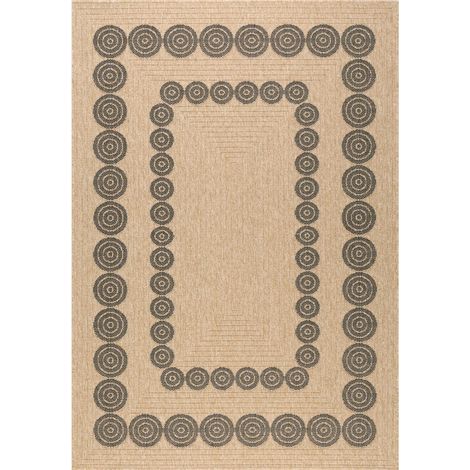 Tapis tissé extérieur intérieur Nature Jute - 50 x 50 cm