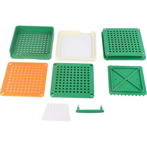 Remplisseur de capsules vides à 100 trous avec plaques d'épandage de poudre Outil de remplissage de capsules (00)(vert)
